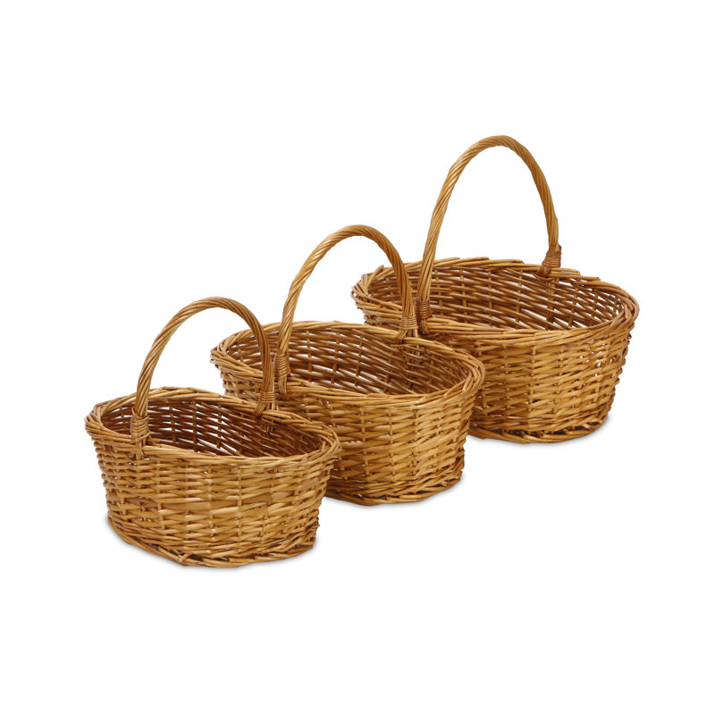 Bay Isle Home™ Wicker Decorative Basket, Medium Brown