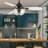 42"W Valencia LED Indoor Hand-Cut Glass Ceiling Fan With Remote Control-1934647394