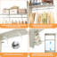 20.2'' - 96'' W Closet System with Wooden Drawers and Hanging Rods(cut To Fit)-38642405