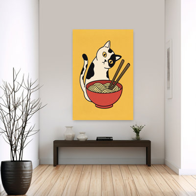 «Curious Cat Ramen», art mural contemporain