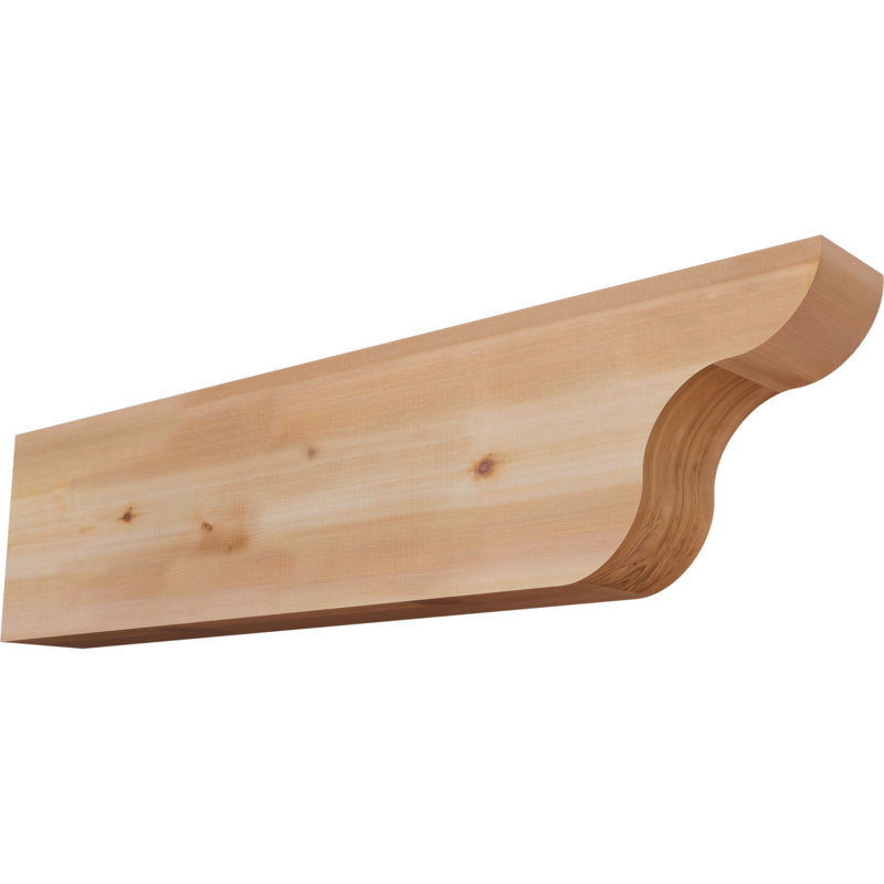 Queue de chevron lisse Carmel, Cèdre rouge de l'Ouest, 12"H x 5 1/2"W x 48"L