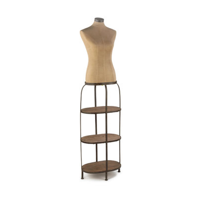 Eddyville Antiqued Mannequin Shelves Bust