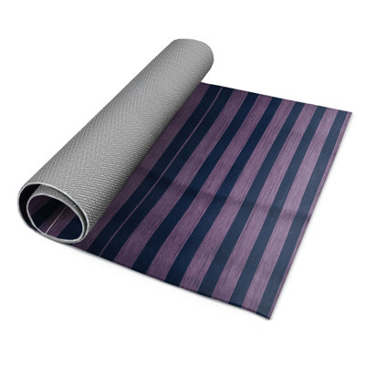 HorizontalStripes Blue Indoor and Outdoor Area Rug