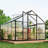 8x10 ft Polycarbonate Greenhouse with Adjustable Roof Vent & Lockable Door, Heavy-Duty Aluminum Frame, Slide-In Panel Assembly, Snow & Wind Resistant, Rainwater Collection System, Backyard Garden Greenhouses-136003166