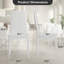 Ensemble de 2 chaises de salle à manger en cuir PU blanc pour la cuisine, chaises d'appoint modernes avec structure en métal robuste