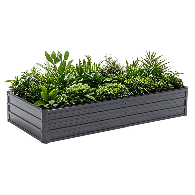 Metal Raised Garden Bed Outdoor Reinforced Galvanized Rustproof Colored Steel Planter Boxes For Vegetables, Raised Beds For Growing Flowers Herbs Succulents