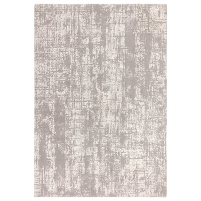 Abrienne Soft Shiny Modern Grey/White Rug