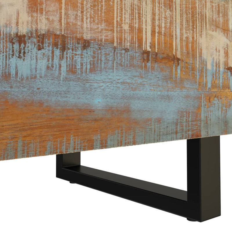 Kempler Iron Nightstand, Wood Reclaimed, Ensemble de 2
