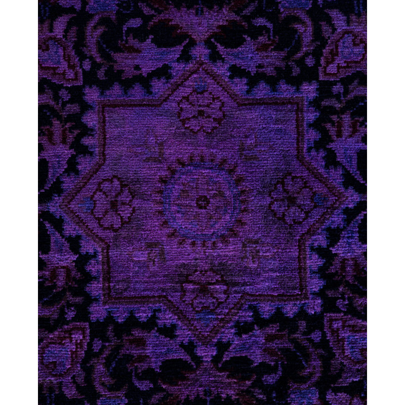 Overdyed One-of-a-Kind 8' 7" X 8' 9" Hand Knotted Area Rug