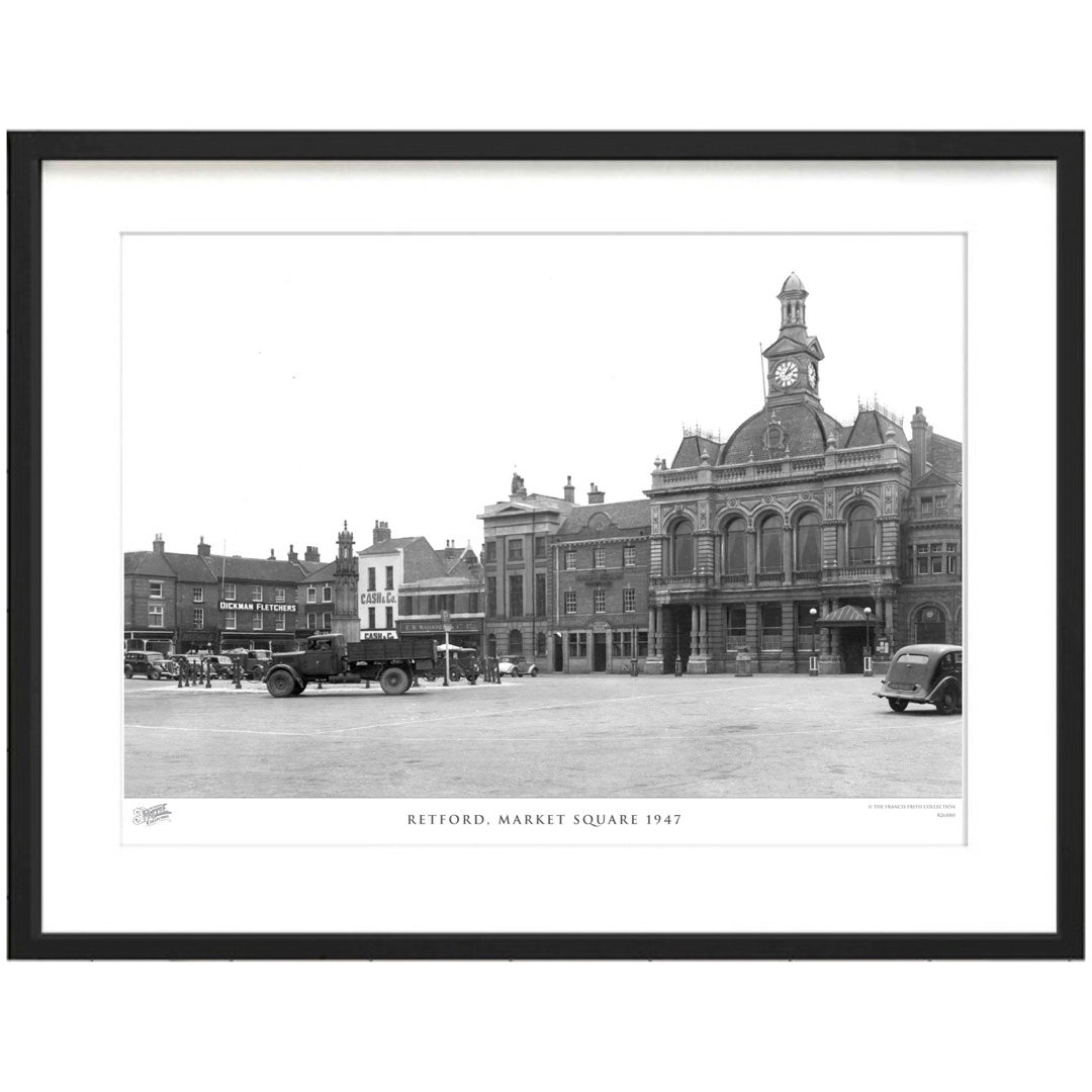 'Retford, Market Square 1947' - Picture Frame Photograph Print on Paper