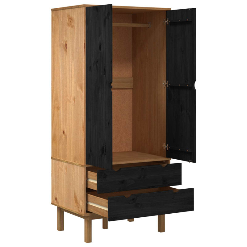 2 Door Solid Wood Wardrobe