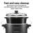 Hamilton Beach Ready, Set, Dinner Slow Cooker 6 Quart Capacity Black