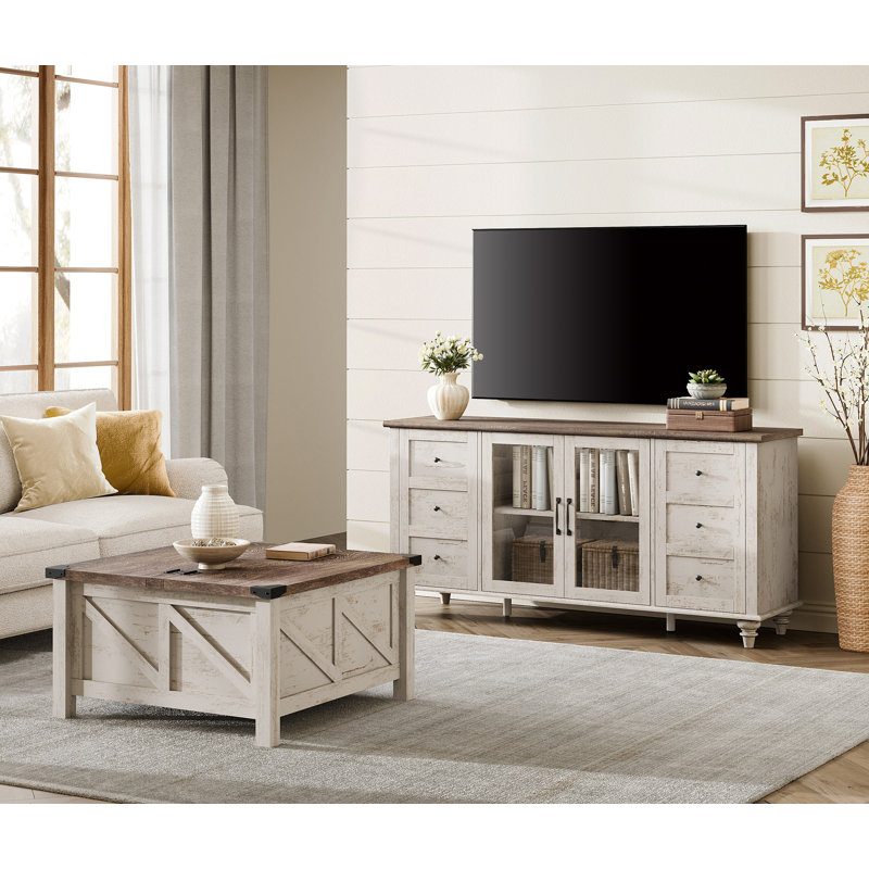 Allyssa 4 Piece Farmhouse Coffee Table Set