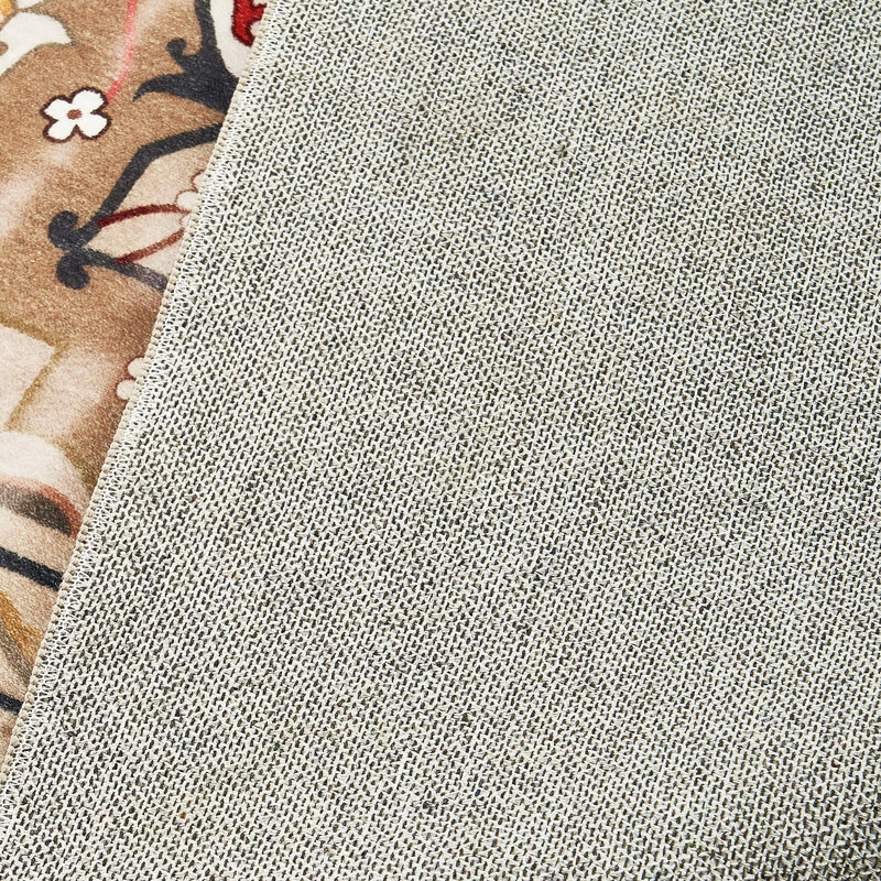 Large Area Rug 7.5X9.5 Ft Anti-Skid Tear-Resistant Floor Mat Vintage Brown Green, Rectangle 1'4" x 1'5"