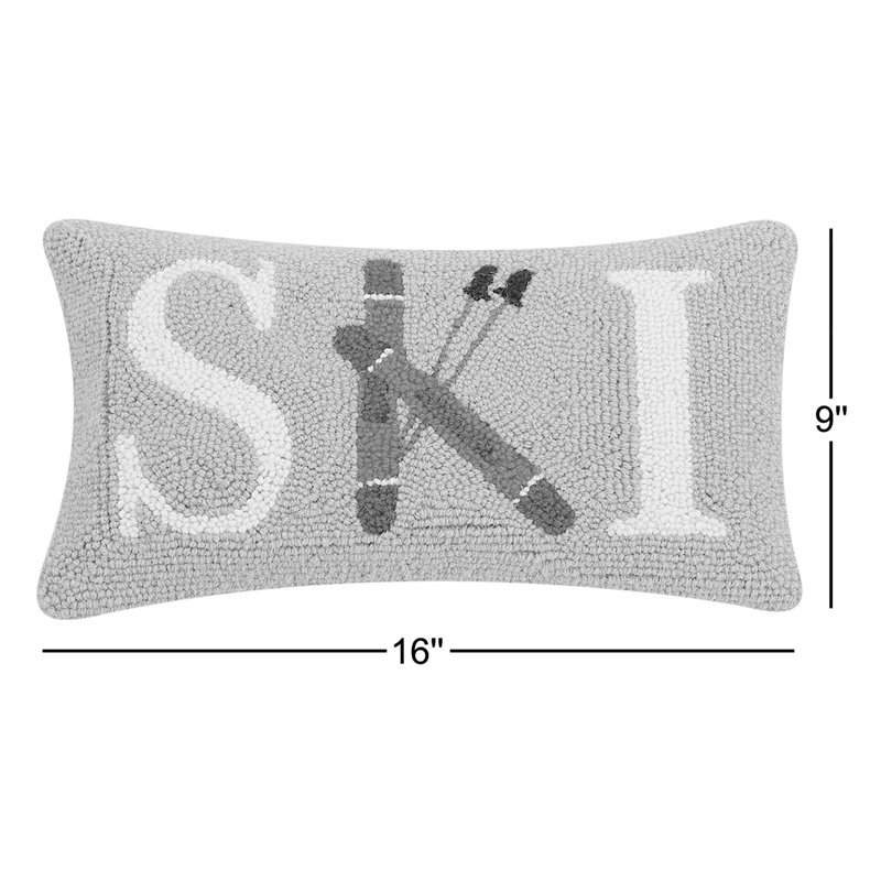 Coussin en laine Ski