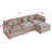 Modern Chenille Loveseat Sofa Couch With Ottoman-506217870-506217867