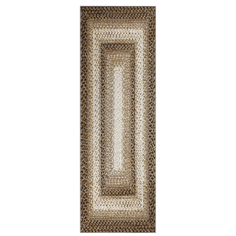 Machine Washable Area Rugs with Non-Slip Backing for Hallway Living Room Bedroom Kitchen and Laundry Room Vintage Carpet Low Pile Rug