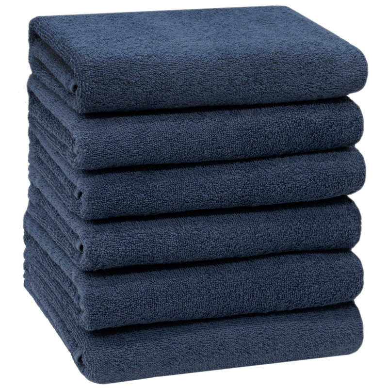 Midweight Hand Towel, Navy Blue