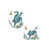 Teal/White Sea Turtle