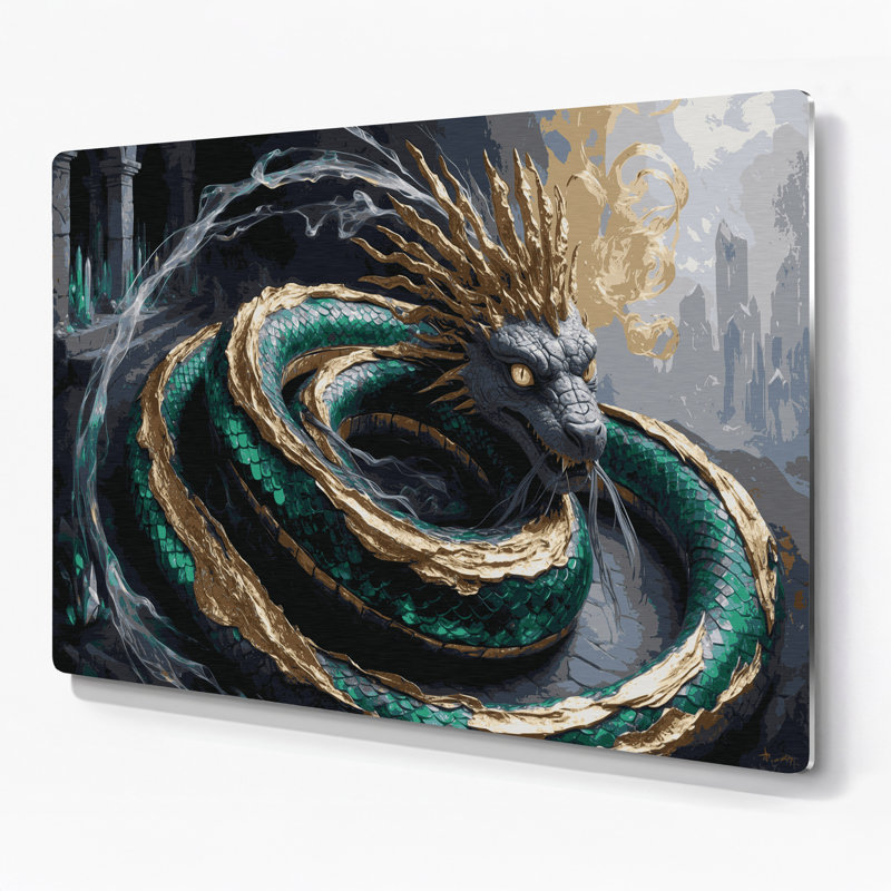 Art mural noir Sci Fi Basilisk, H 8 po x l 10 po