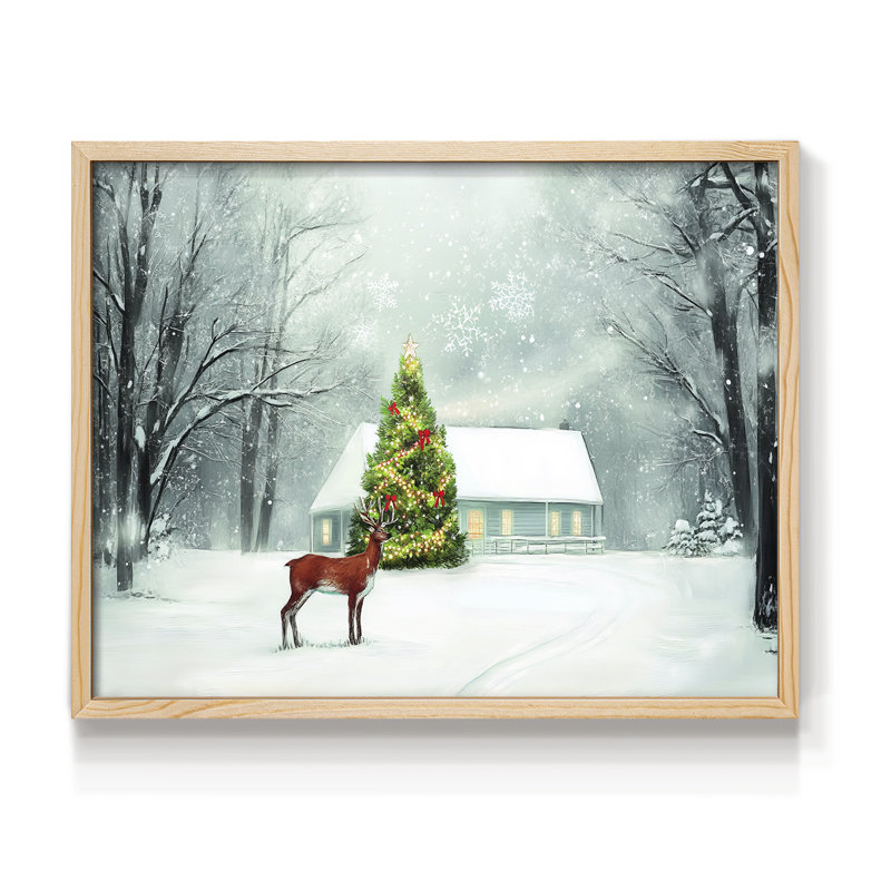 Art de Noël - XCVII - Reproduction encadrée - Restickable, H 11 po x l 14 po, Naturel