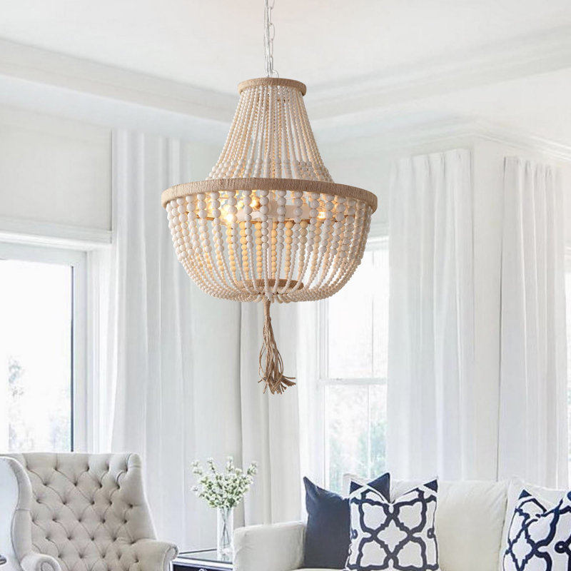 Llandel 3 - Light Dimmable Empire Chandelier, Cream