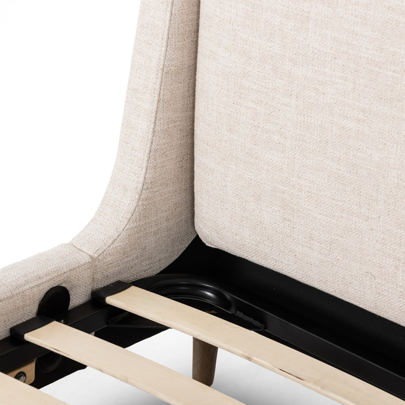 Lit plateforme tapissier Aurelle, Croissant de Douvres, Simple
