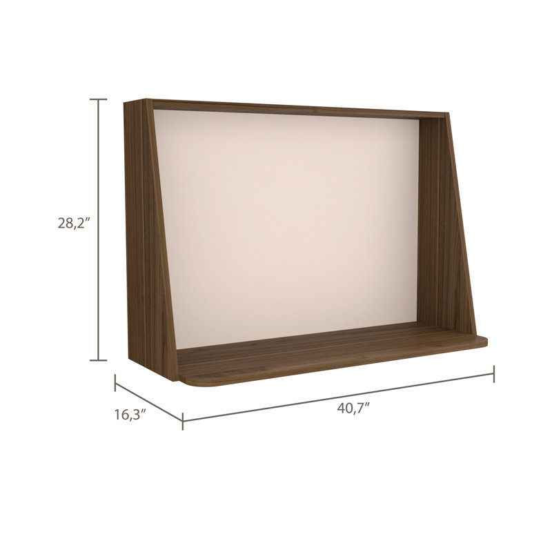 Bureau flottant mural 41 "brun, Brun