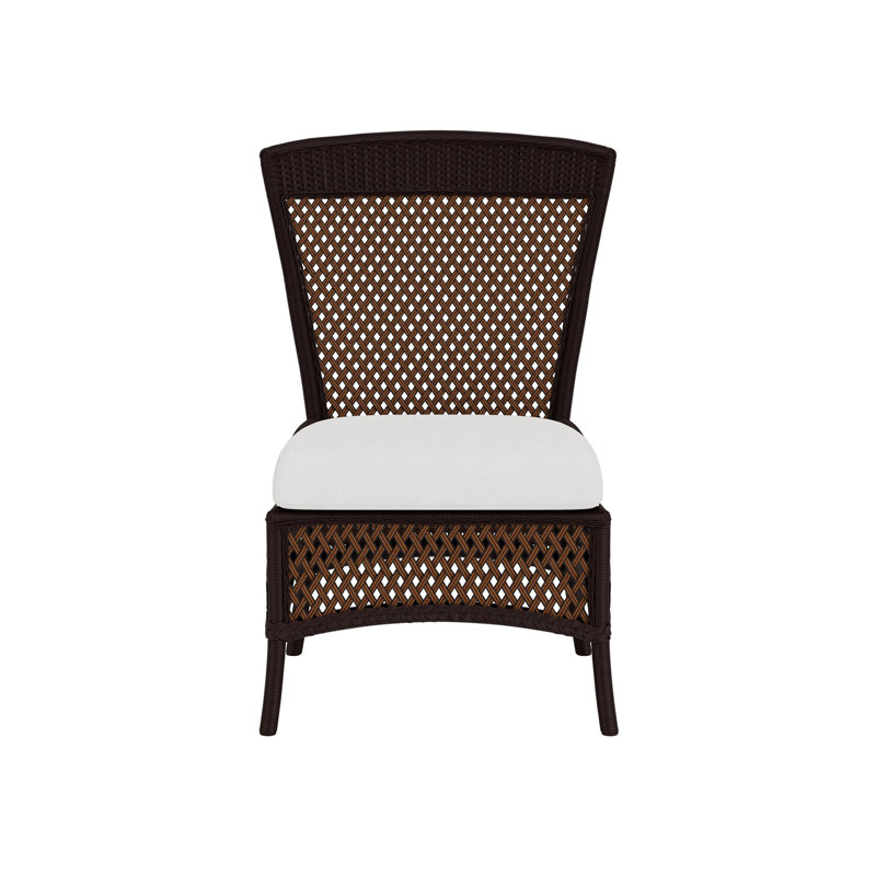 Grand Traverse Outdoor Dining Side Chair, Caramel, Canvas Natural Sunbrella® Canvas