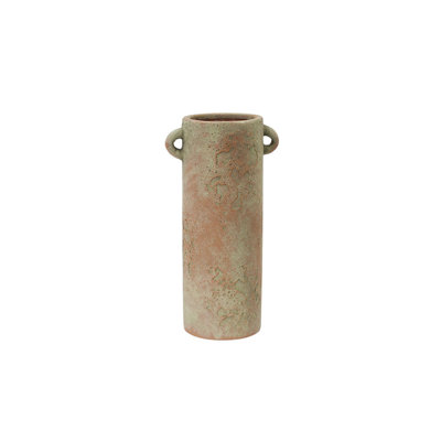 Cole and Ceramic Antique Style Washed Decorative Vase with Handles