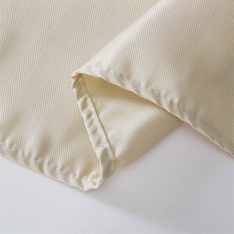 Lincoln Stripe Fabric Tablecloth, 144" Rectangle, Beige