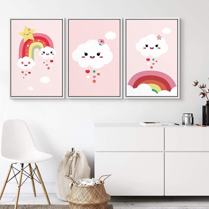 3 pièces, cadre flottant, impression sur toile, H 24 po x l 48 po x P 1,5 po