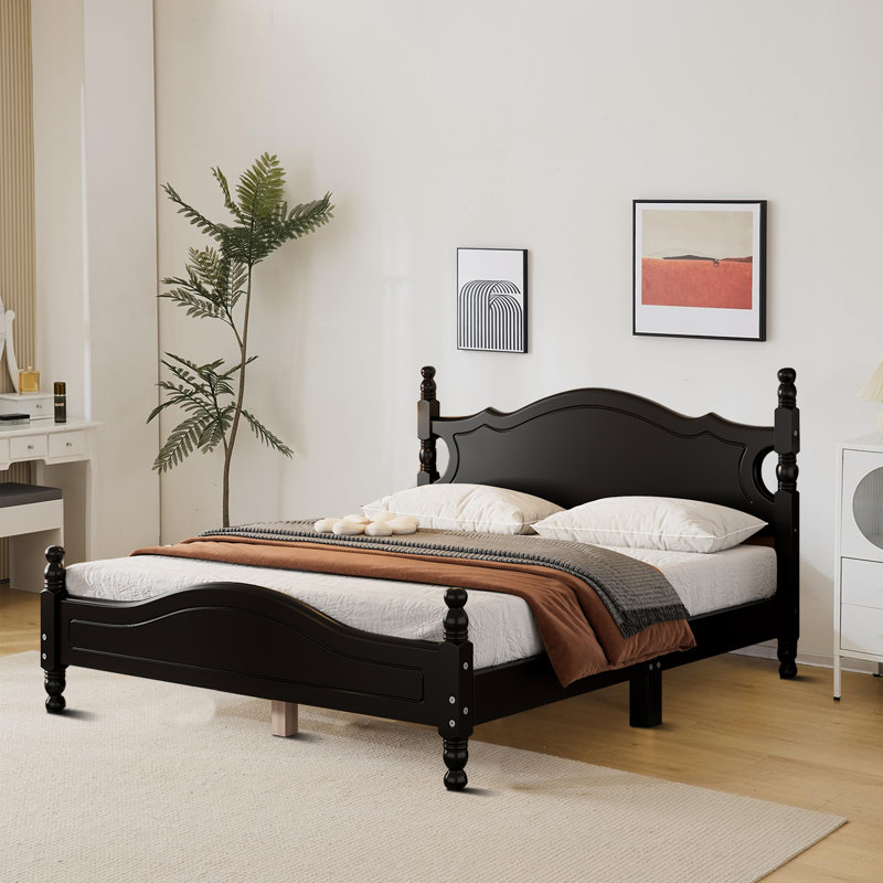 Lit plateforme Delfinia, Noir
