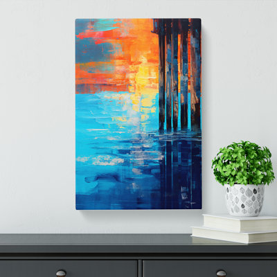 Pier Abstract Art - Wrapped Canvas