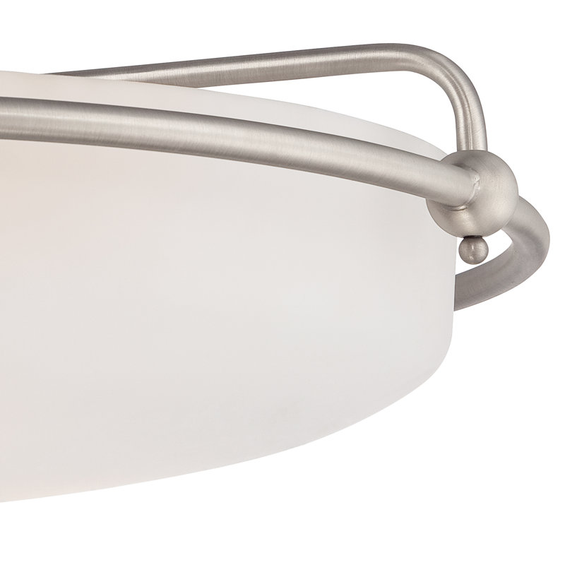 Ampelio Glass Semi Flush Mount, Antique Nickel