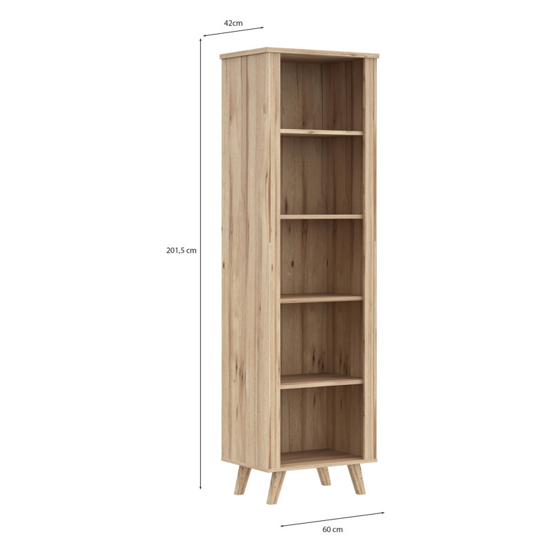 Vankka 201.5cm H Standard Bookcase, 201.5cm H x 60cm W x 42cm D.