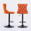 Ensemble de 2 tabourets de bar, tabourets de bar pivotants rembourrés réglables en velours, tabourets de bar modernes avec dossier pour îlot de cuisine.-572202217