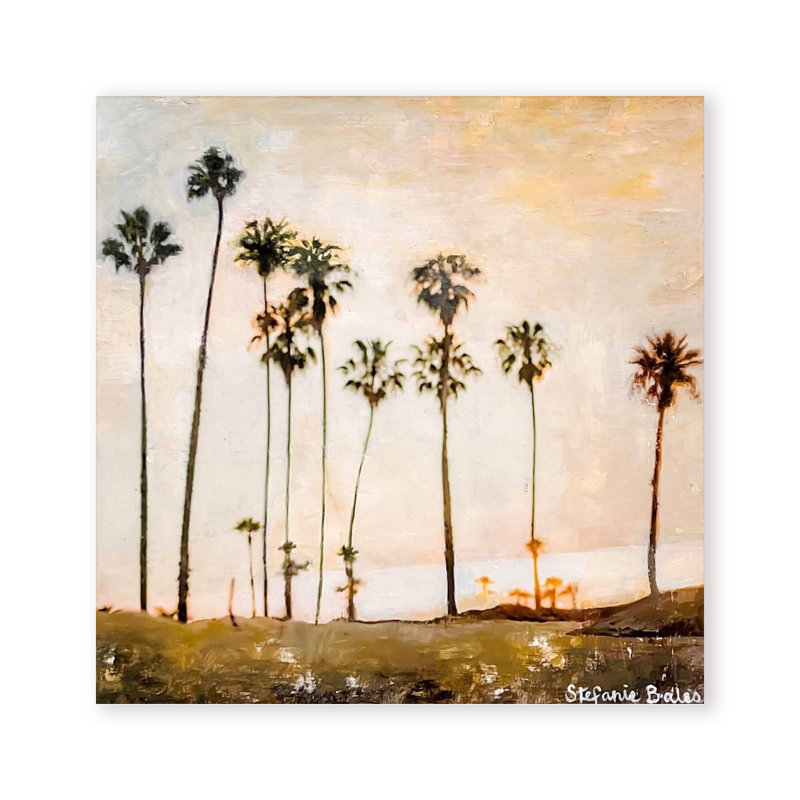 Coastal Retreat Golden Hour Glow by  - Picture Frame Painting, Wrapped Canvas, 24" H x 24" W x 1.5" D, Does Not Apply