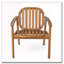 Fauteuil de patio extérieur en bois d'acacia