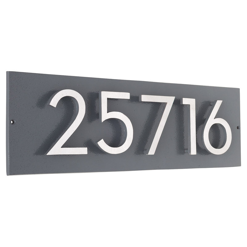 Rectangle Wall Plaque, Gray/Two Tone, Yes