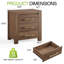 Table de chevet de 61 cm de hauteur avec 3 tiroirs de rangement-1210910196