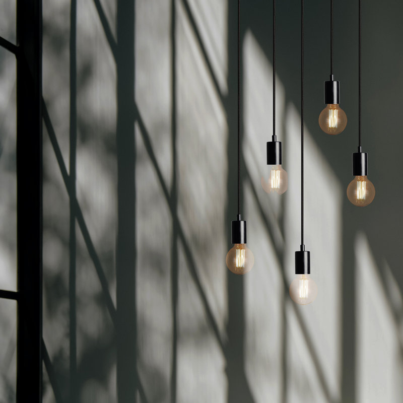 Figlio 5 - Light Bulb Pendant, Black