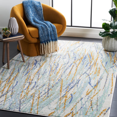 Pearsons Area Rug In Gold/Blue/Green