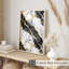 Abstrait, reproduction d'art moderne sans cadre, cristaux de marbre noir Geode-1803514475