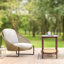 19,7 po Table d'appoint de patio en bois de couleur noyer-737343685