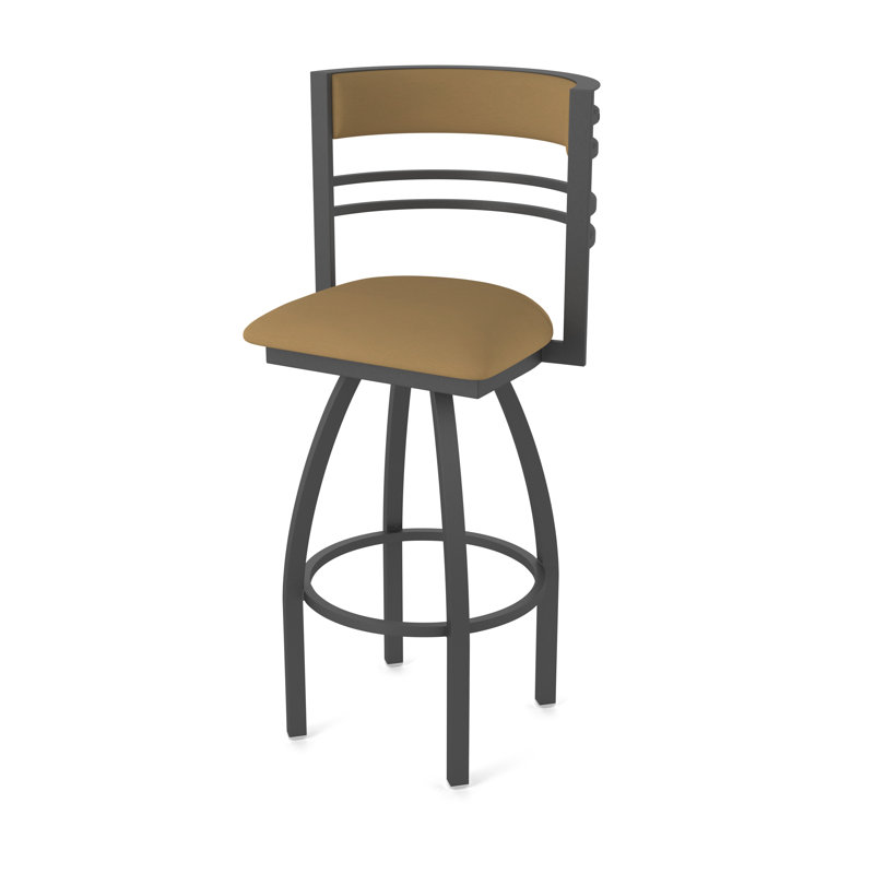 Hunter Swivel Stool, Tabouret de bar (siège d'une hauteur de 30 po), Étain, Vinyle - Canter