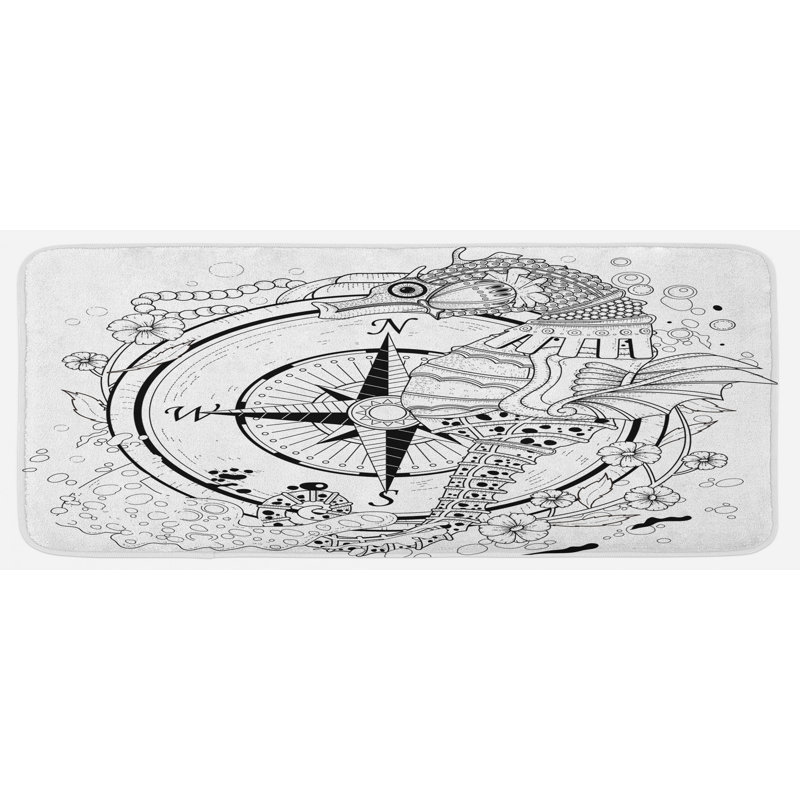 Coastal Polyester Kitchen Mat