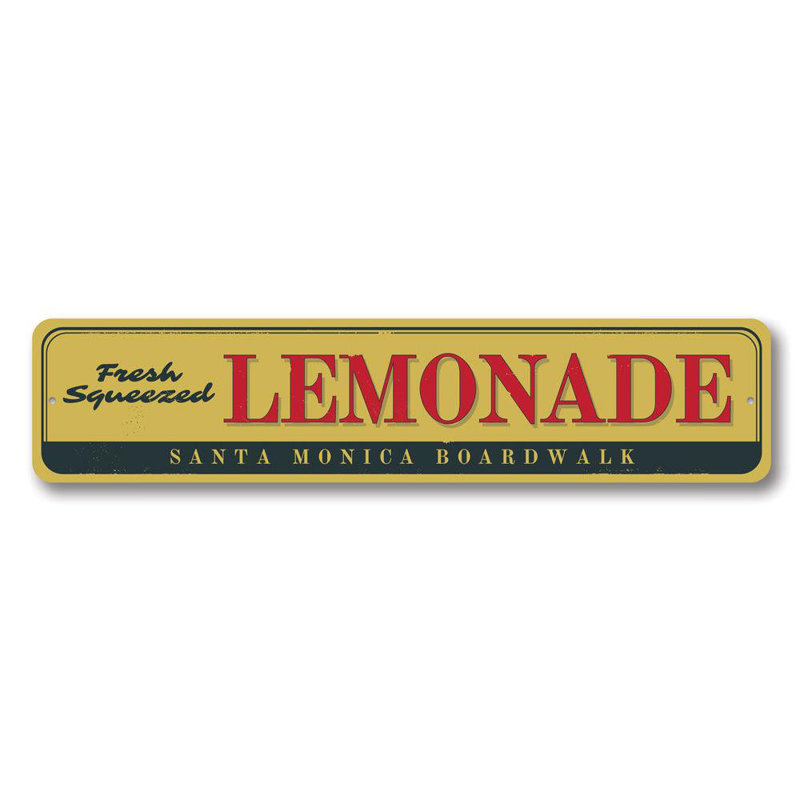 Plaque en aluminium Lemonade, H 6 po x l 24 po x P 0,06 po