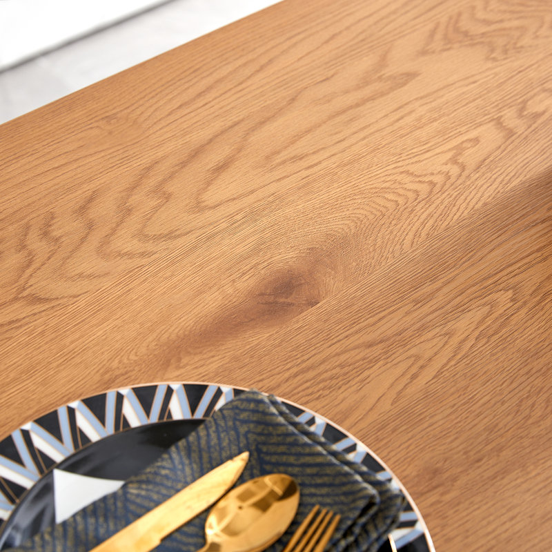 Rectangular with Steel Base Dining Table