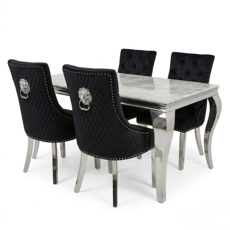 4 - Person Dining Set, Black